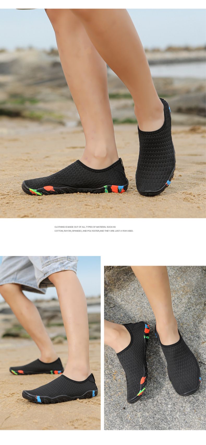 Couple Swimmin Men Thick Soft Sole Snorkelin Women Beach Divin Raftin Wadin Shoes Quick-Dry Non-Slip Stream_voghion.com