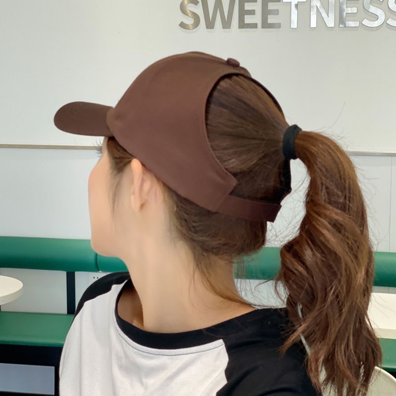 Nuovi arrivi cappelli da sole da donna con coda di cavallo a tesa lunga, pieghevoli, regolabili, da spiaggia, con protezione UV, visiere da pescatore, estivi_voghion.com
