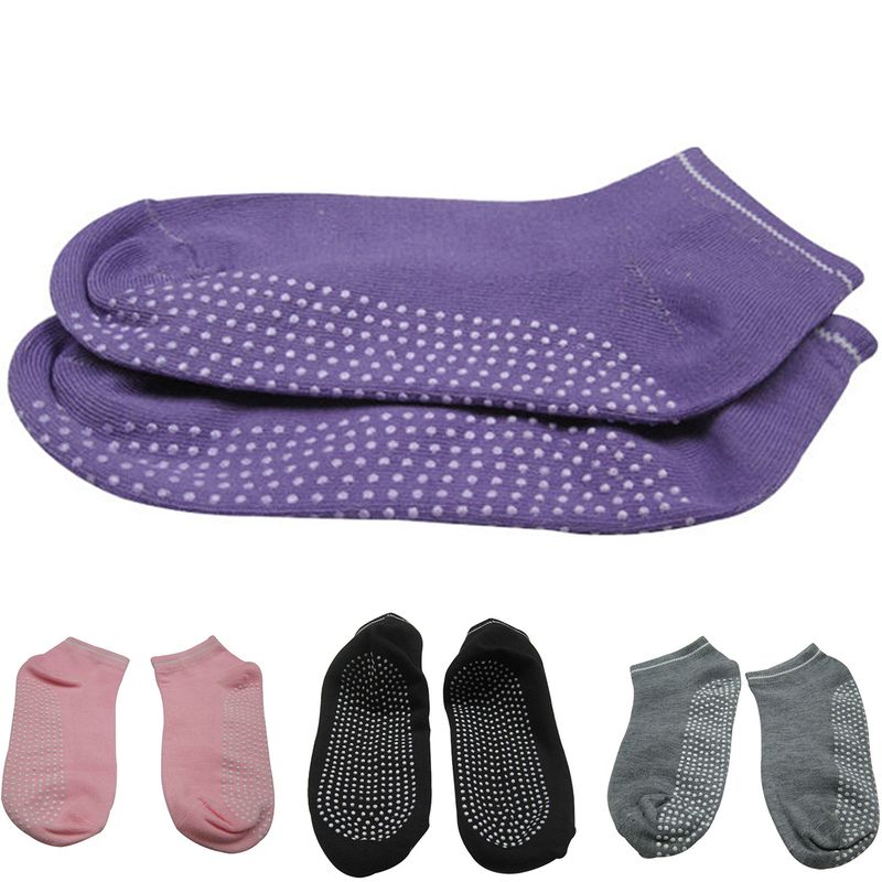Kaou Ankle Socks Elastic 3D PVC Particle Cotton Yoga Toe Socks for Home_voghion.com
