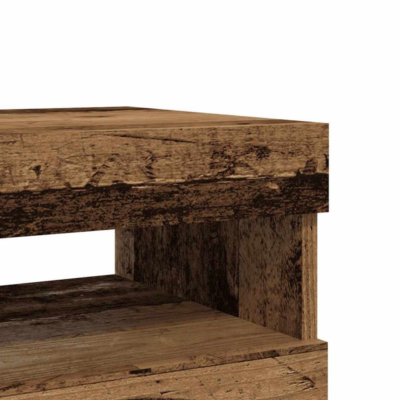 TV-Schränke mit LED-Leuchten 2 Stk. Altholz-Optik Holzwerkstoff_voghion.com