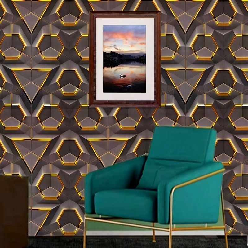 3D Three-Dimensional Geometric Restaurant Panel Background TV Self-Adhesive Decorative Waterproof Wall Sticker_voghion.com