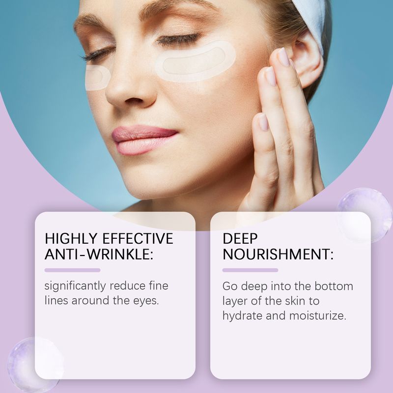 Autocollant masque pour les yeux, hydratant et hydratant, hydratant la peau autour des yeux, autocollant soin des yeux_voghion.com