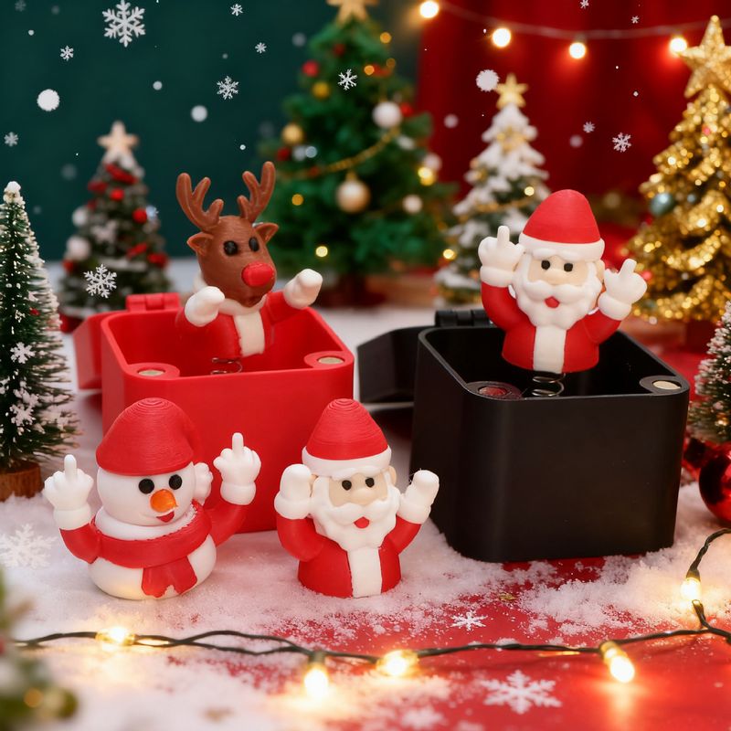 Auf Lager: Grenzüberschreitender Mittelfinger in einer weihnachtlichen Überraschungsgeschenkbox_voghion.com