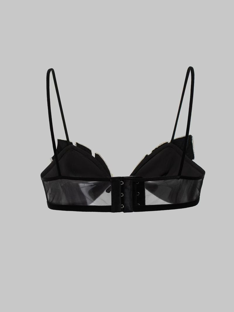 Sexy Black Mesh Corset Top With Silver Rhinestones – Elegant Stage & Party Bustier (S-L)_voghion.com