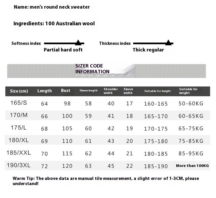 Neue Herbst- und Winter-Herren-Rundhalspullover aus Wolle in Volltonfarbe mit lockerer Kaschmir-Strickbasis für Jugendliche_voghion.com
