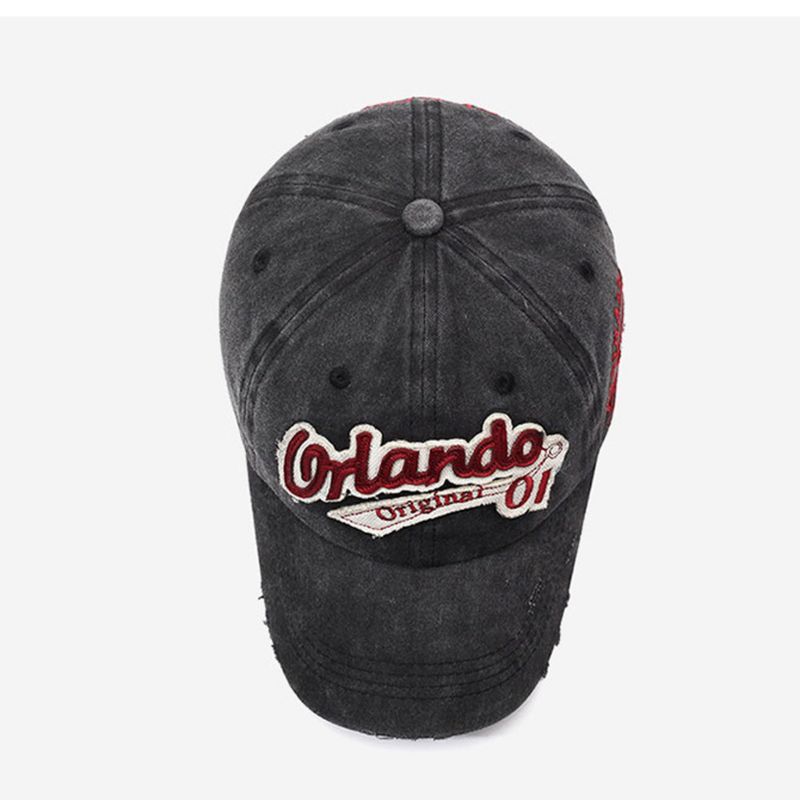 Gorra de béisbol vintage lavada versátil para mujer, con parte superior suave y bordada, para hombre y mujer._voghion.com