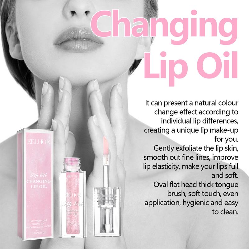 EELHOE Kleurveranderende lipverzorgingsolie ontzilt en verzacht fijne lijntjes op de lippen, hydrateert en verandert de kleur van lippenstift_voghion.com