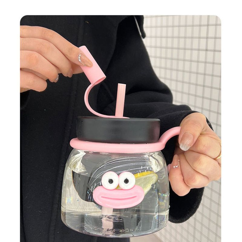 Girls' Water Bottle Summer High-Value Straw Belly Large Capacity Strainer High Temperature Resistant Cute Tea Brewing_voghion.com