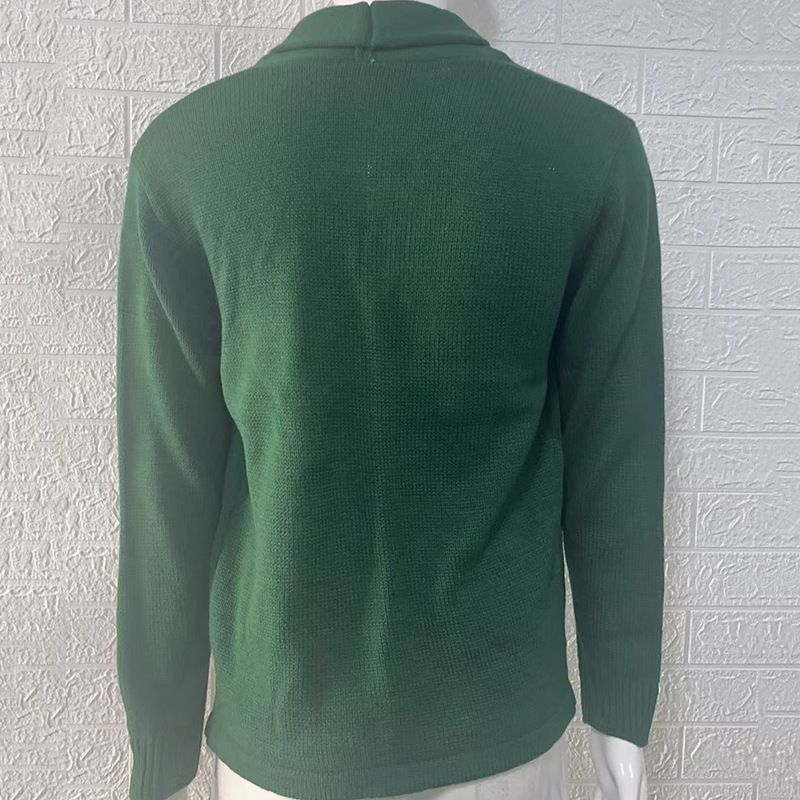 "Herren-Strickjacke aus Polyester – Klassischer Pullover mit offener Vorderseite für Business Casual (M-XXL, 5 neutrale Töne)"_voghion.com