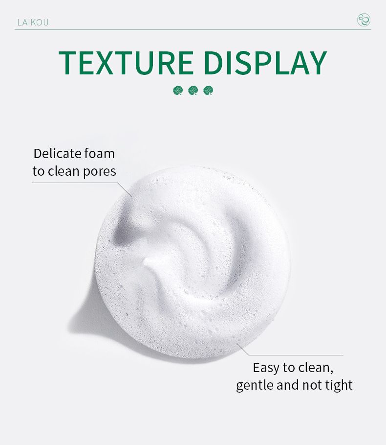 LAIKOU Centella Asiatica Facial Cleanser 50g Hydrating Moisturizing Refining Pore Cleanser_voghion.com