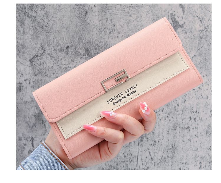 Long Wallet Ladies New Tri-Fold Clutch Multi-Functional Pu Bag Wallet_voghion.com
