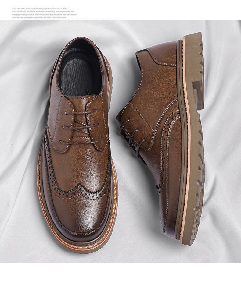 Scarpe da uomo in pelle brogue, per uomo, primaverili, formali, casual, in pelle, stile britannico, retrò, sneakers_voghion.com