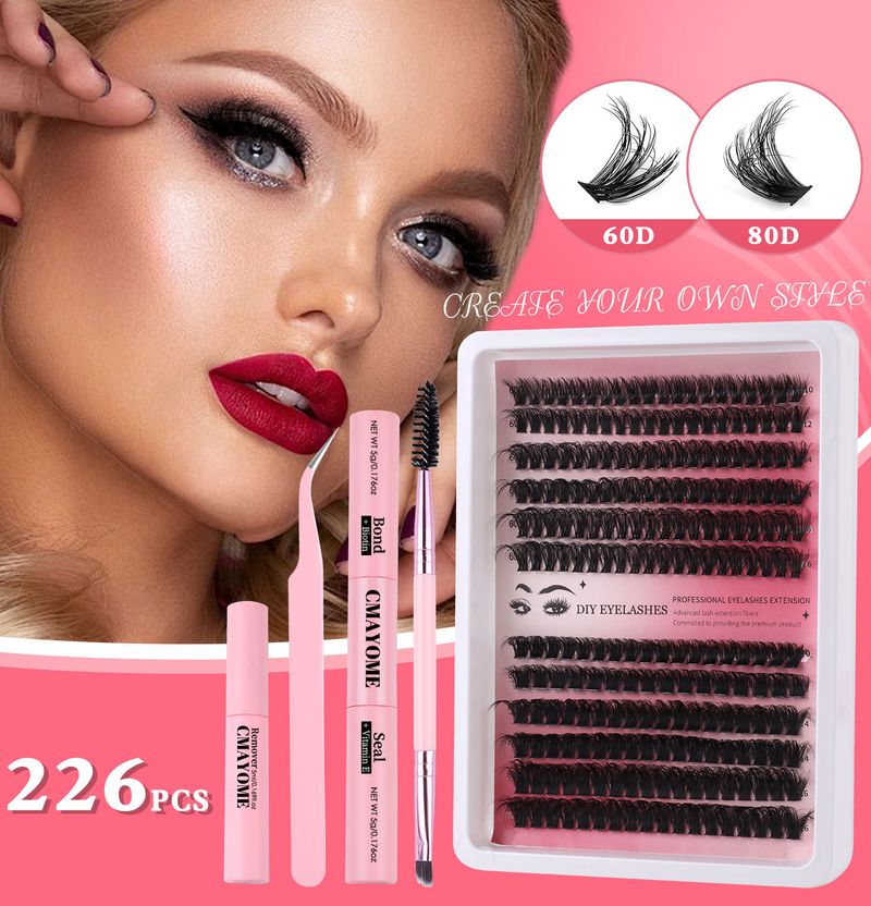 Beleza e saúde faça você mesmo cílios postiços estendidos terno cabelo único cluster 10-16 mm comprimento cílios mistos_voghion.com