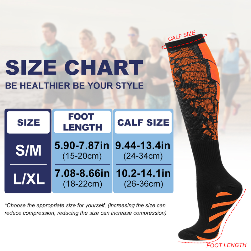 Pair Compression 1 Socks Graduated Crossfit Training Running Recovery Cycling Travel Socks Outdoor Men Wom_voghion.com