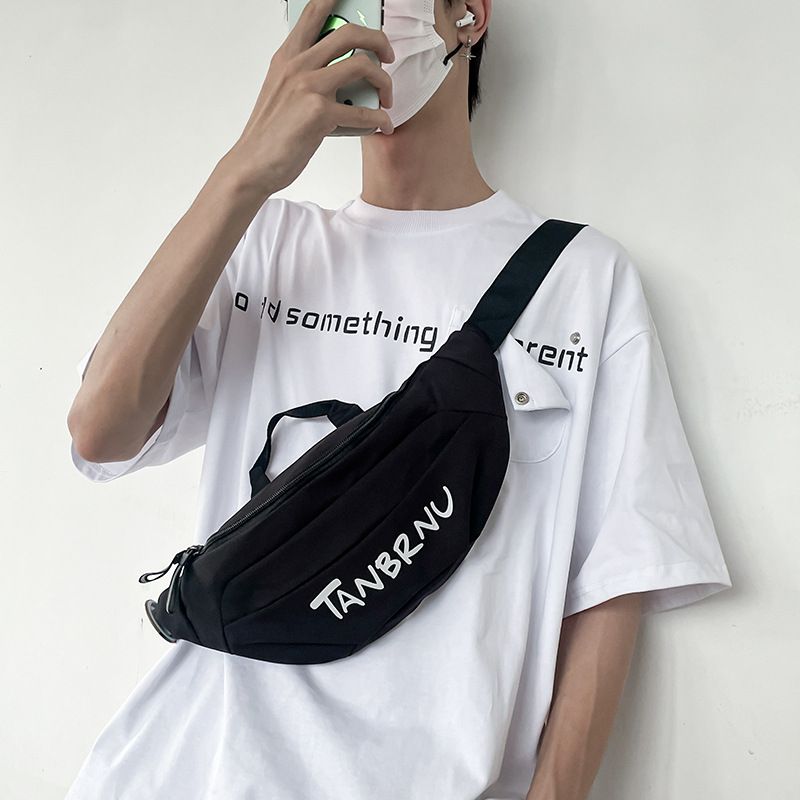 Trendy Moda Yeni Göğüs Unisex Basit Harf Bel Niş Tasarım Çapraz Çanta_voghion.com