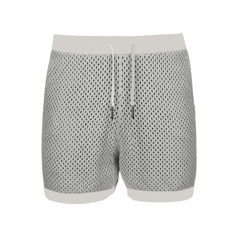 Herrenbekleidung Herrenmode aushöhlen durchsichtig cool lässig dünne Oberbekleidung Herren Kurzarm Shorts Set_voghion.com