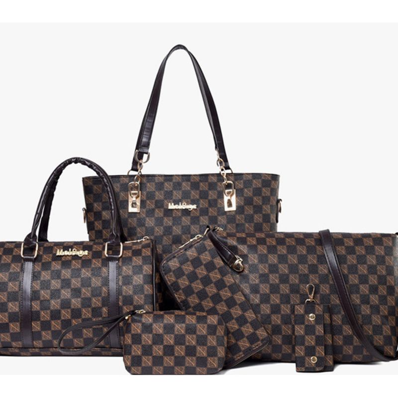 2024 Nowa koreańska moda drukowana Cross body Bun Mother Sześcioczęściowy zestaw damski torebka na jedno ramię duża torba_voghion.com