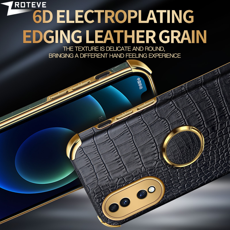 Honor70 Fall Zroteve Krokodil Muster Leder Ring Abdeckung Für Huawei Honor 50 70 Pro Plus Honor50 Lite Stoßfest Telefon Fällen_voghion.com