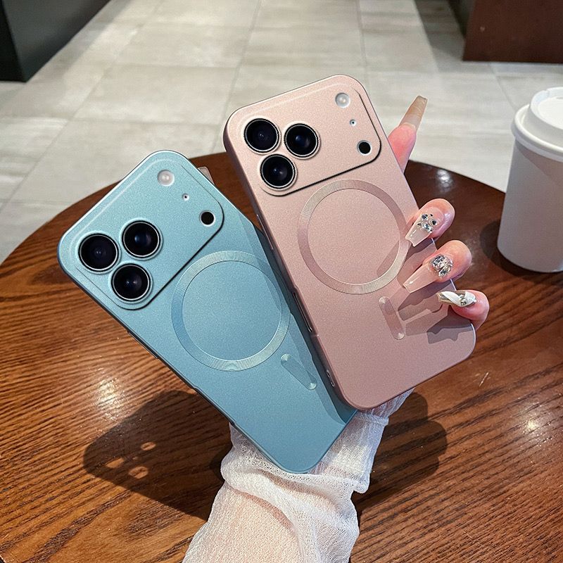 Mobiele telefoonhoesje voor Apple 17 16 15 14 13 12 ProMax Ultradun mat voor iPhone 16/17Pro Magnetisch draadloos opladen 15 Mat Anti-val_voghion.com