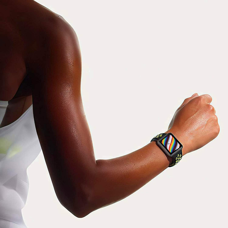 Siliconen Solo Loop Strap voor Apple Watch Ultra Band 45mm 49mm 44mm 41mm 40mm Ademen elastische armband IWatch Series 3 5 SE 6 7 8_voghion.com