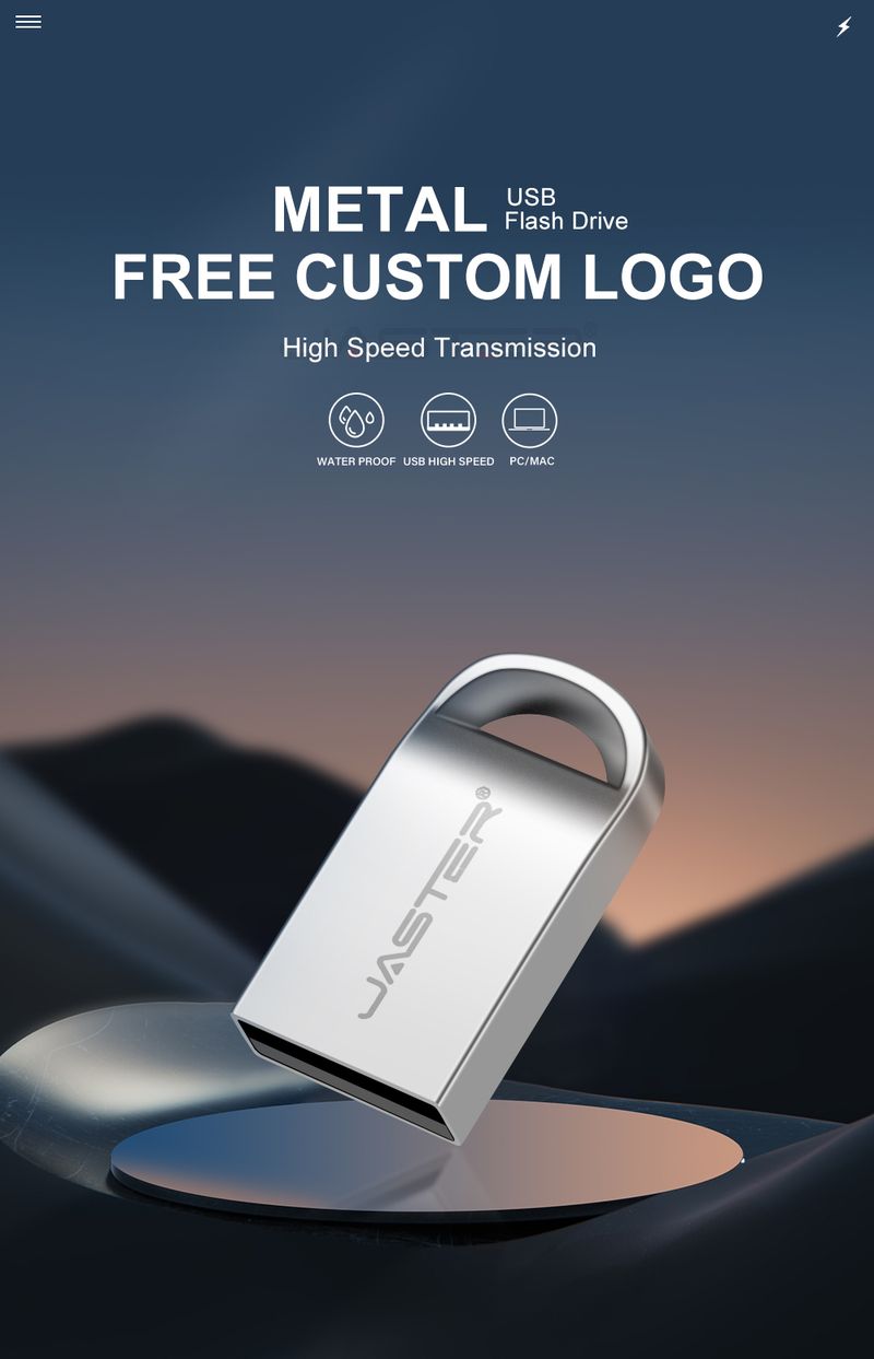 Mini Metal Flash 128GB 64GB 32GB 16GB Personalized Pen Drive Thumb USB Memory Stick U Disk Custom Gift Keychain_voghion.com