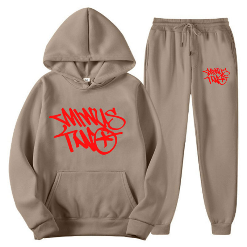 Set di felpe sportive casual da uomo e da donna con lettera 2024Y2K stampata con orlo inferiore filettato e vestibilità ampia_voghion.com