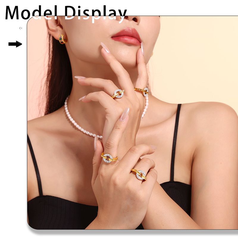 Ins Wind Day Sparkling Starry Sky Water Diamond Ring Titanium Steel Niche Cold Wind Ring Female_voghion.com