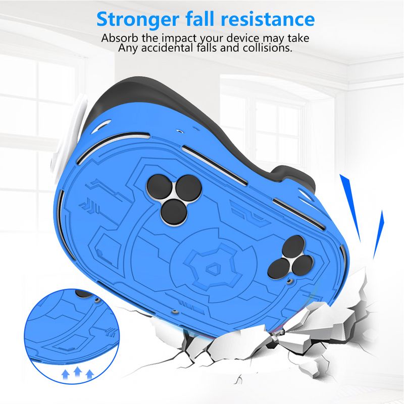 4 Meta Quest 3S Silicone Protection 7 In 1 Anti-Fall Joystick Caps Mask Case Face Eye Cover Replacement VR Accessories_voghion.com