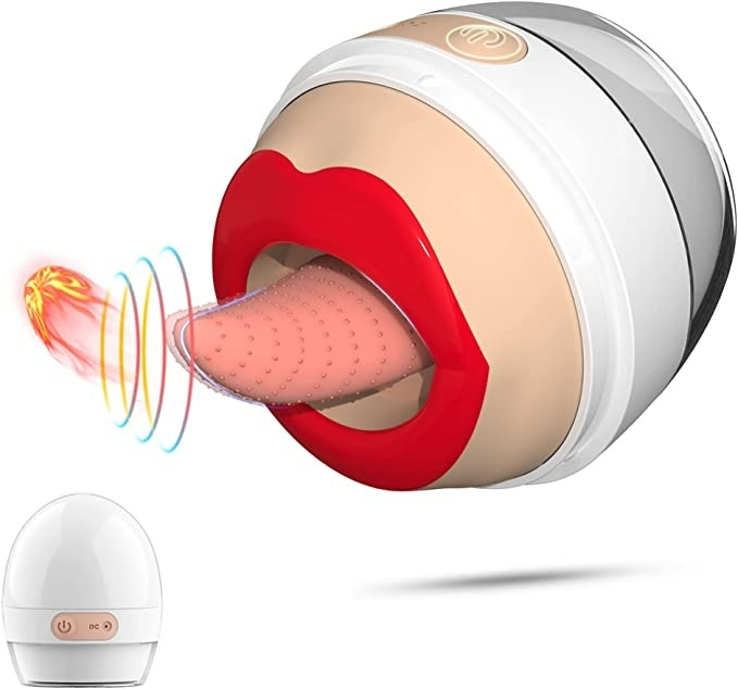 Vibrador 3 en 1 para lamer y vibrar pezones con calefacción, estimulador de clítoris, realista, para lamer y lengua, para mujeres_voghion.com