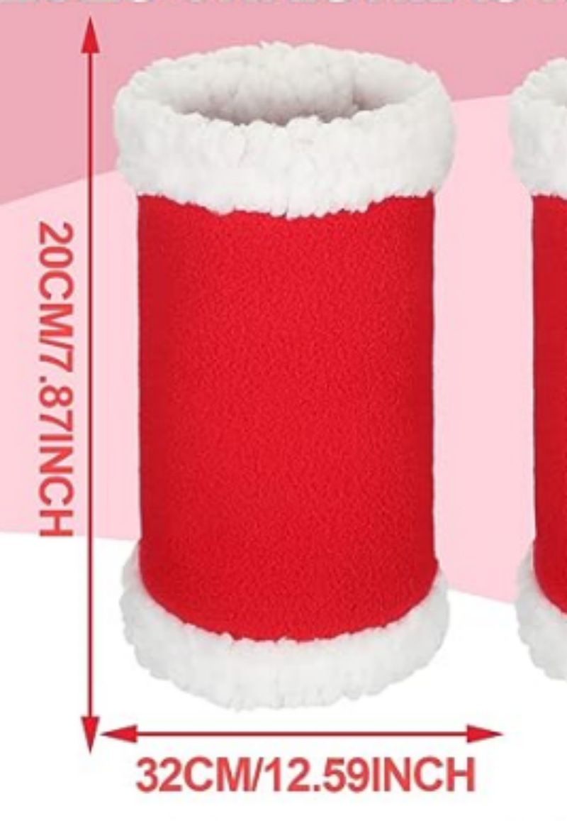 Jul nytår festlig hestehat rød hestevarmer poncho fortykket fest julehat dekoreret hat stor rød bold_voghion.com