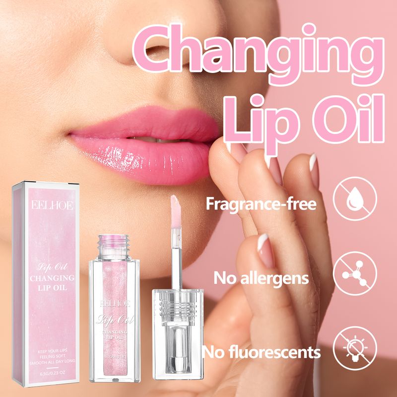 EELHOE Color Changing Lip Oil Reduces And Smooths Fine Lines On Lips, Moisturizes And Prevents Dry Cracking And Color Changing Lip Care_voghion.com
