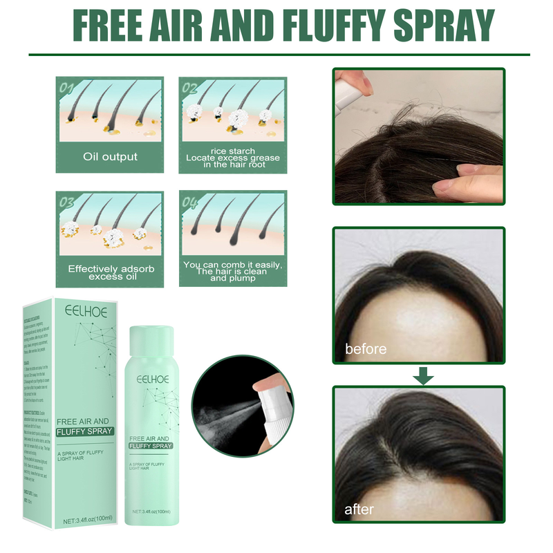 Lavaggio spray con aria soffice, sensazione di asciutto e volume rinfrescante, lavaggio senza controllo dell'olio, asciugacapelli pigro_voghion.com
