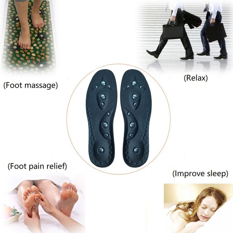 Magnetische inlegzolen, transparante magnetische inlegzolen, snijdbare magnetische therapie inlegzolen, ademende sport schokabsorberende massage inlegzolen voor mannen en vrouwen_voghion.com