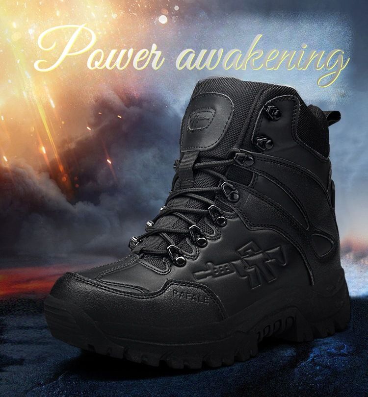 Große Größe Neue High-Top Outdoor Taktische Stiefel Wüstenstiefel Herren Warme Schneestiefel Wanderschuhe_voghion.com