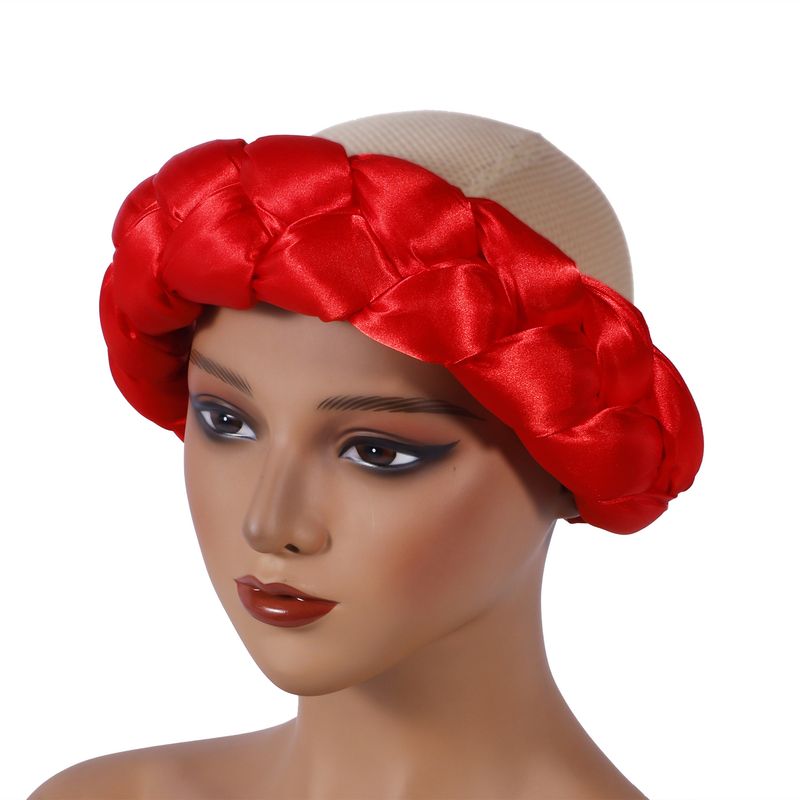 Neue afrikanische heißer Verkauf reine Farbe übertrieben dekorative Schwamm Blume Zopf Stirnband Stirnband_voghion.com