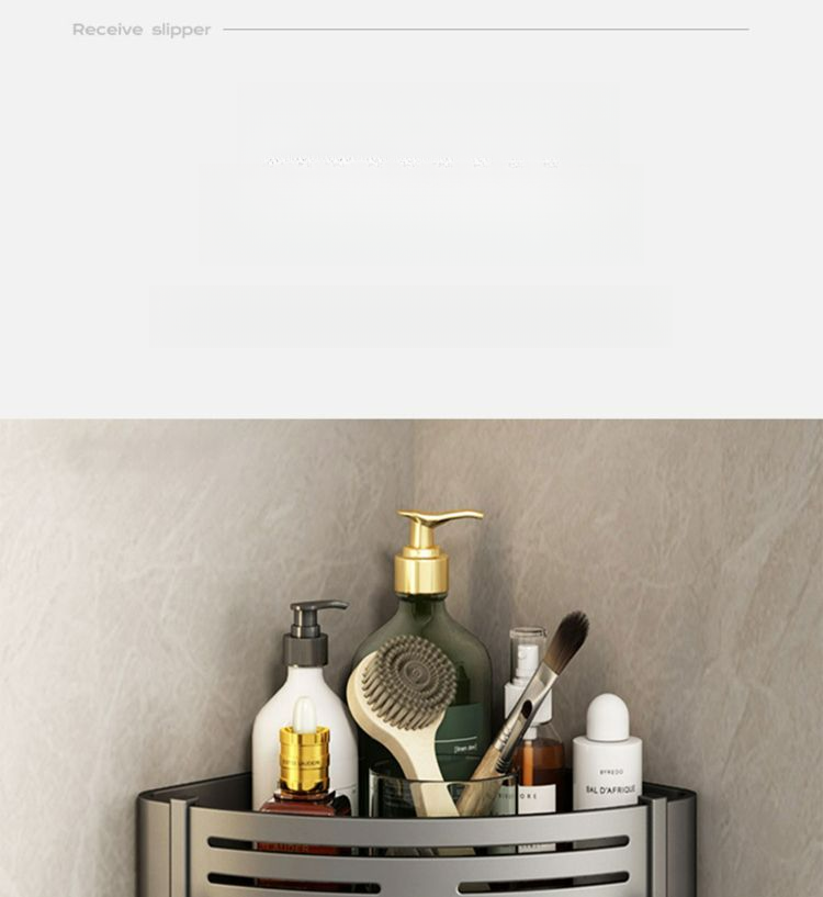Erhöhter, bohrfreier Wandkorb, dreieckiges Badezimmerregal, Toiletten-Eckregal_voghion.com