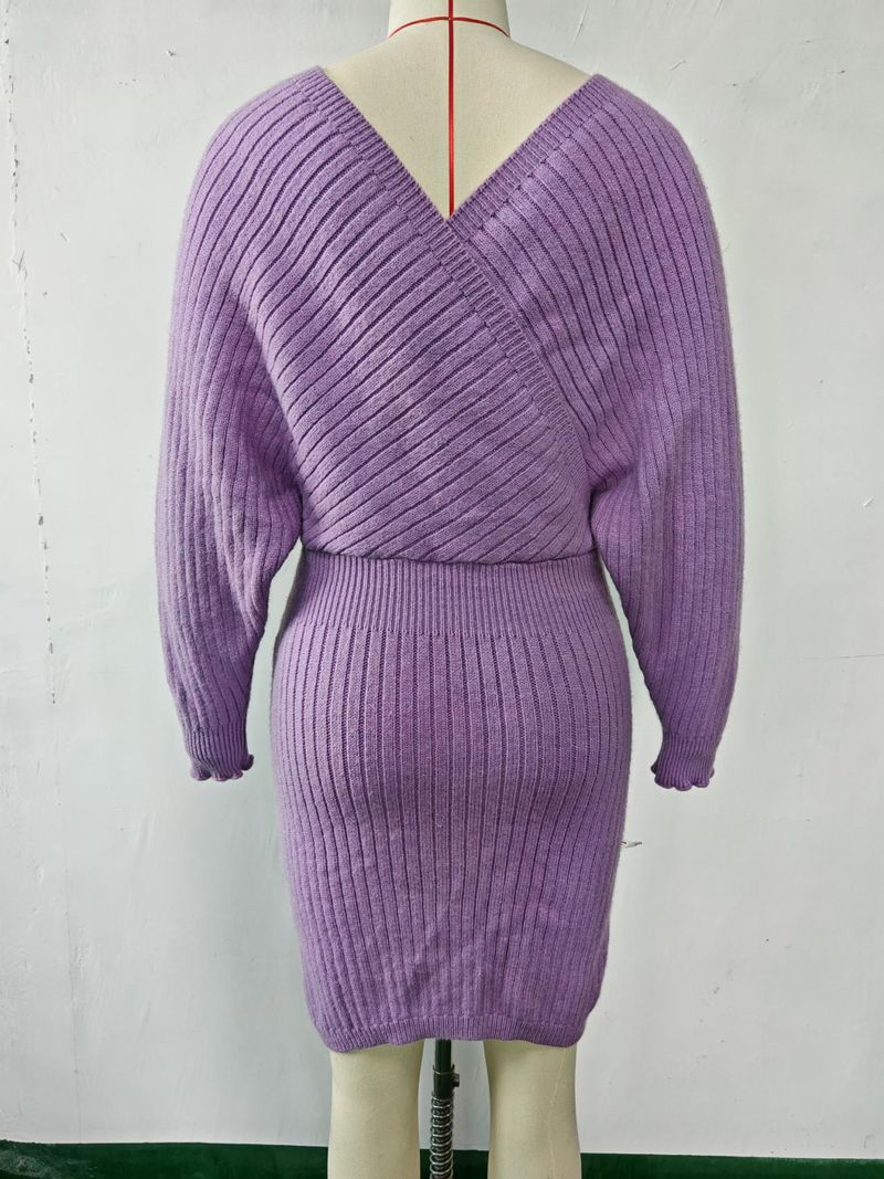 Maglione sexy con scollo a V per donna_voghion.com