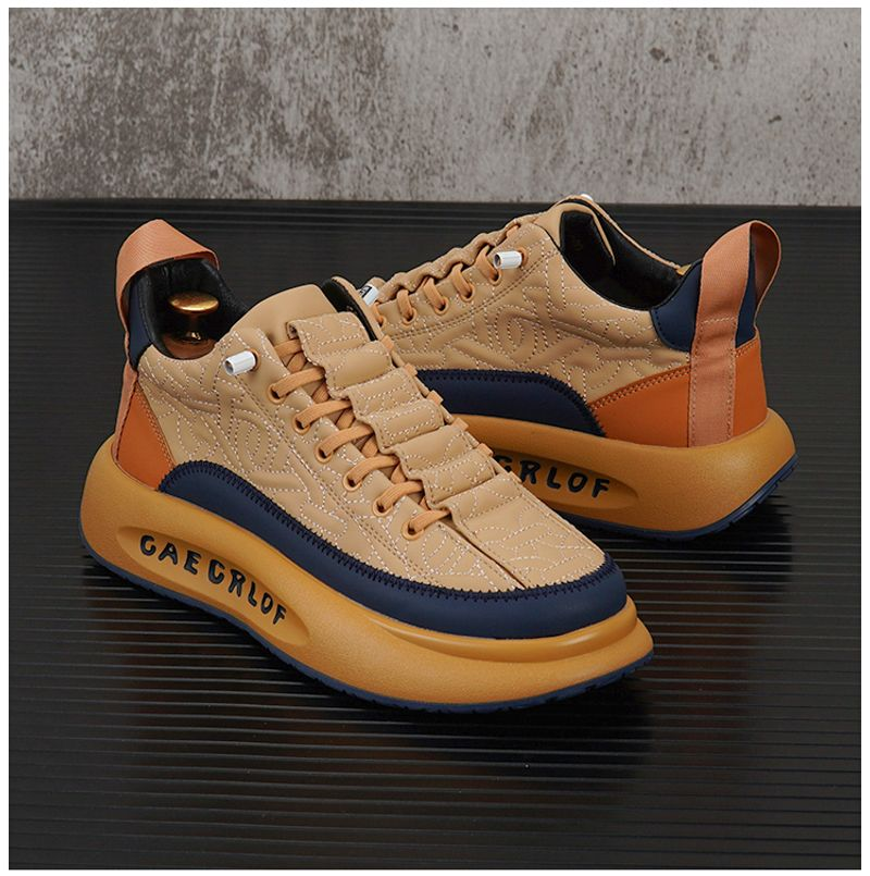 Sapatos Masculinos De Outono E Inverno Com Sola Grossa_voghion.com