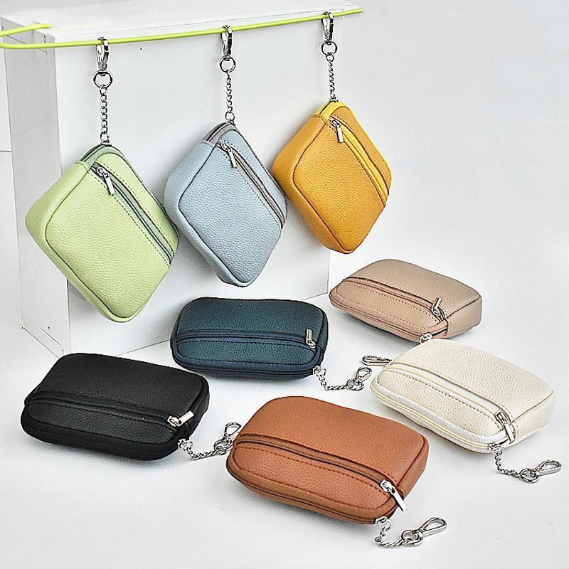 New Color-Block Mini Dumpling Unisex Coin Purse Nylon Small Car Key Lipstick Storage Earphone Bag_voghion.com