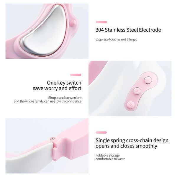 Masseur oculaire 3D - Compresse chauffante électrique pour protéger les yeux - Soin des yeux - Appareil de beauté pour les yeux - Soulage la fatigue oculaire_voghion.com