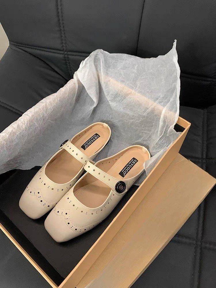 Új Felsőruházat Félpapucs Női Cipők Puha Talpú Puha Felületű Bebújós Ezüst Mary Jane Cipők_voghion.com