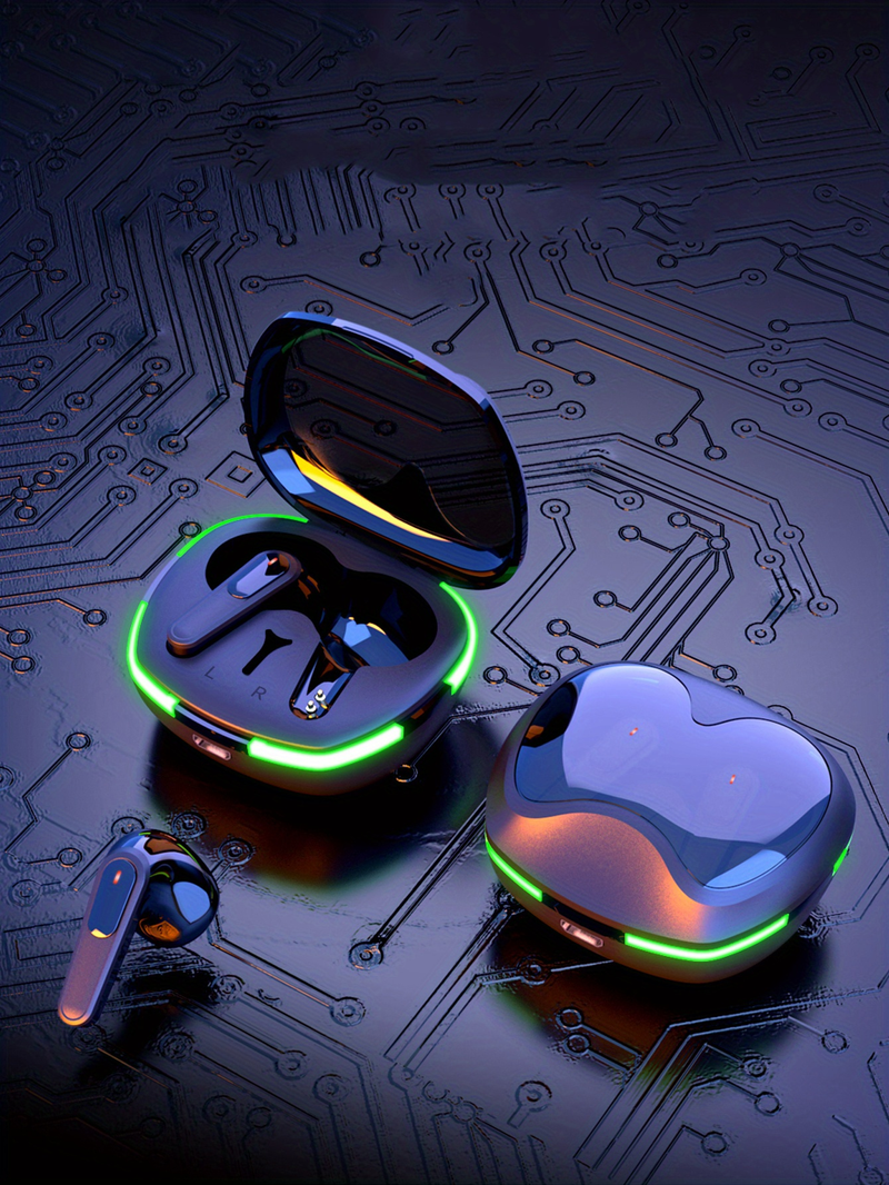 Căști stereo True Wireless TWS V5.1, căști TWS Gaming hands-free, buton tactil cu latență redusă, pornire automată, design ergonomic, rezistente la apă_voghion.com