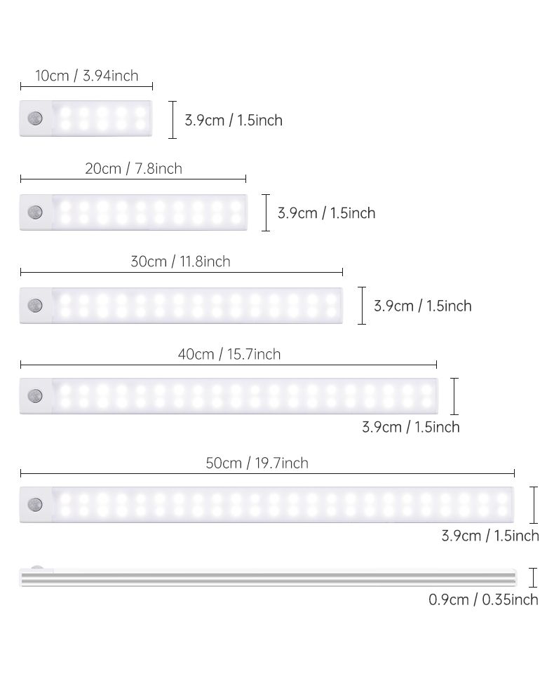 Motion Sensor Wireless LED Light USB Rechargeable Night Cabinet Wardrobe Lamp Under Backlight For Kitchen Led_voghion.com