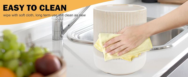 RYYD Ceramic Utensil Holder - Countertop Box|Spatula Storage_voghion.com