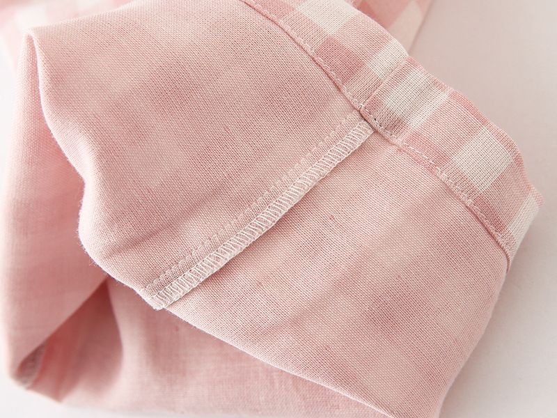 MUJI Style Pure Cotton Double Gauze Plaid Couple's Single Pajama Pants For Men And Women's Home Pants Casual Pants_voghion.com