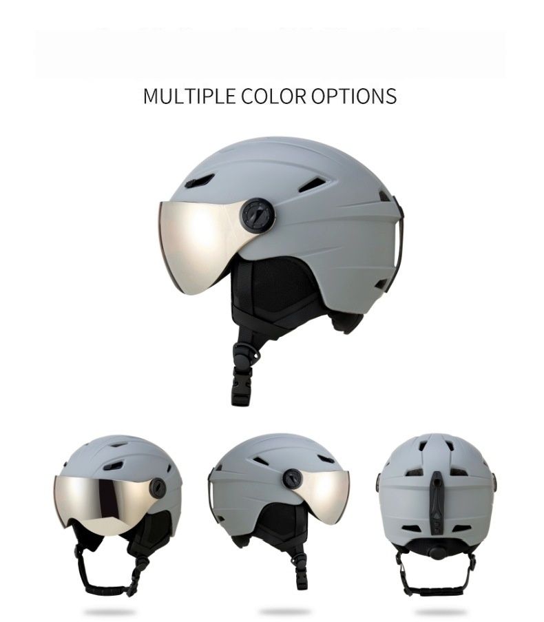 2024 Neuer Skispiegel Integrierter Outdoor-Sport Erwachsener Einzel-/Doppelbrett Warmer Schneehelm_voghion.com