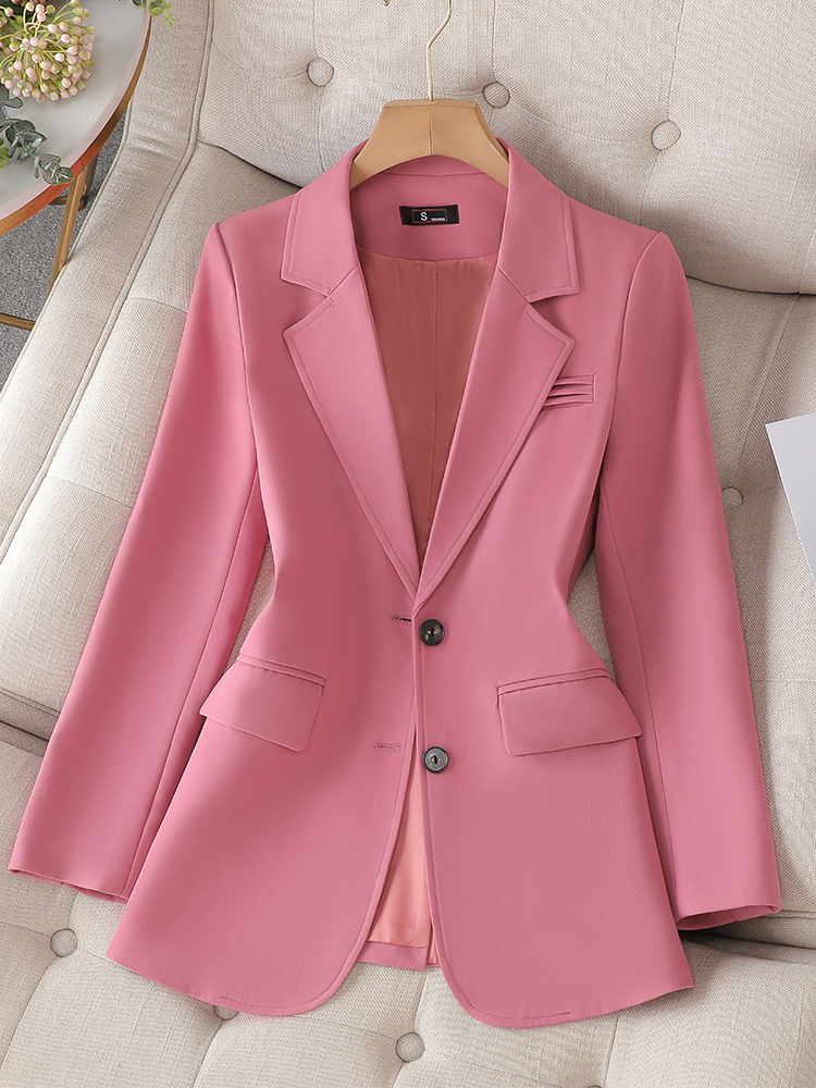 Yitimuceng Moda Prink Giacca Sportiva Delle Donne 2023 Nuove Signore Dell'ufficio A Maniche Lunghe Petto Casual Giubbotti Coreano Elegante Blazer_voghion.com