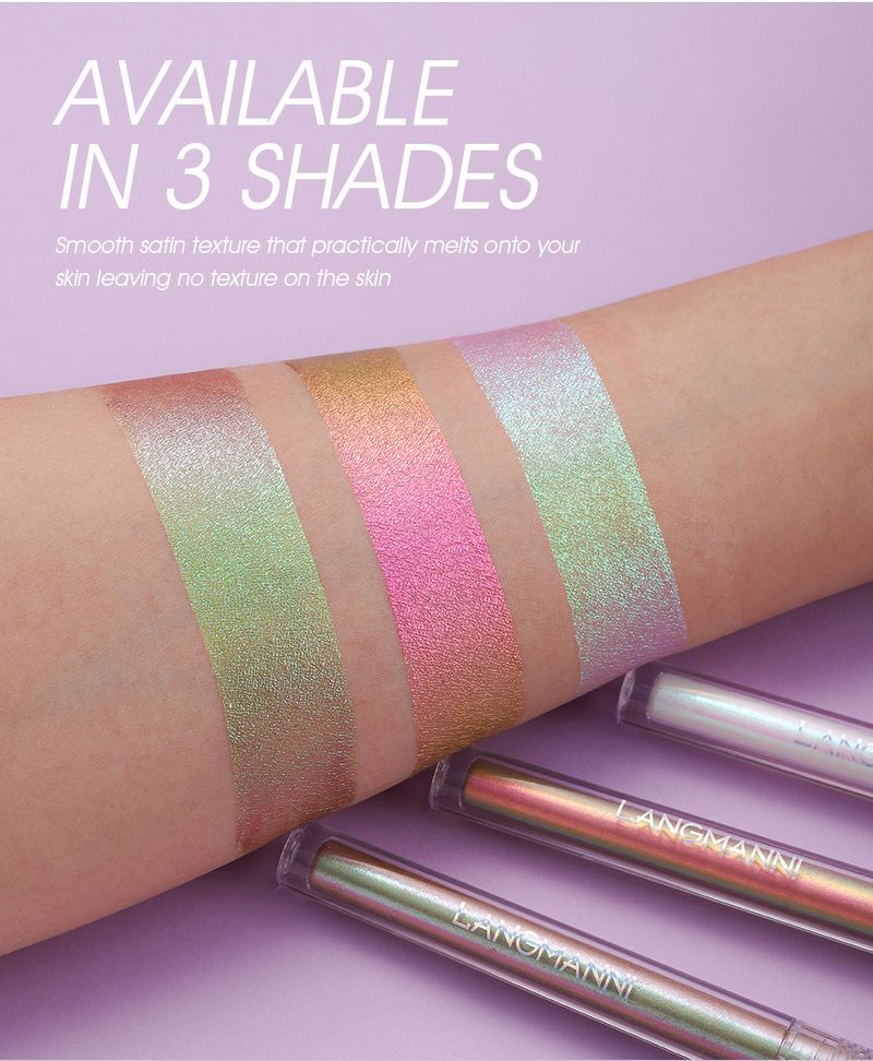 Paleta de sombras de ojos líquidas Chameleon Aurora Metallic Diamond Shiny Eyeshadow Palette pigmentada de larga duración Maquillaje cosmético_voghion.com