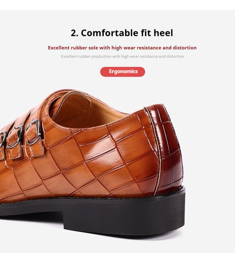 Couvre-chaussures en cuir à bout pointu pour hommes d'affaires britanniques, sangles de pied, boucles, tenue formelle, couvre-chaussures de marié grande taille, sangles, boucles, tenue,_voghion.com