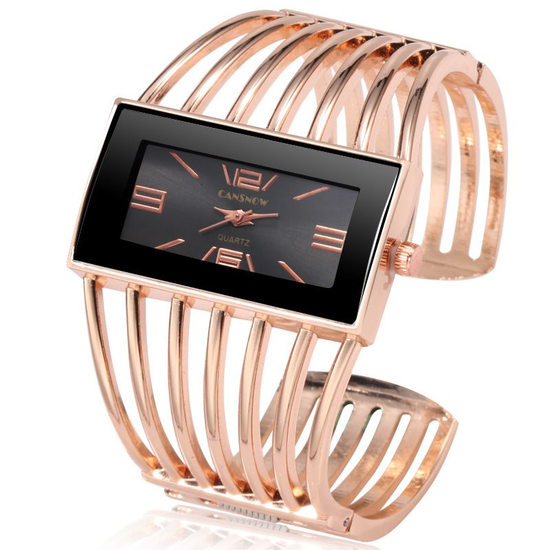 New Style Hollow Wrist Creative Rectangular Dial Ladies Versatile Quartz Women's Watch_voghion.com